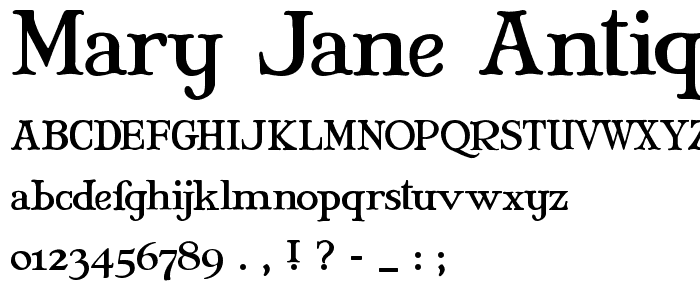 Mary Jane Antique font